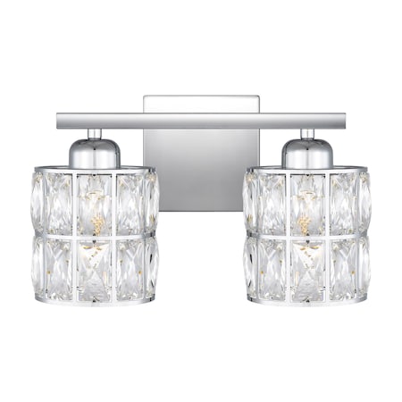 Quoizel Gibson 2-Light Polished Chrome Vanity Light GIB8613C